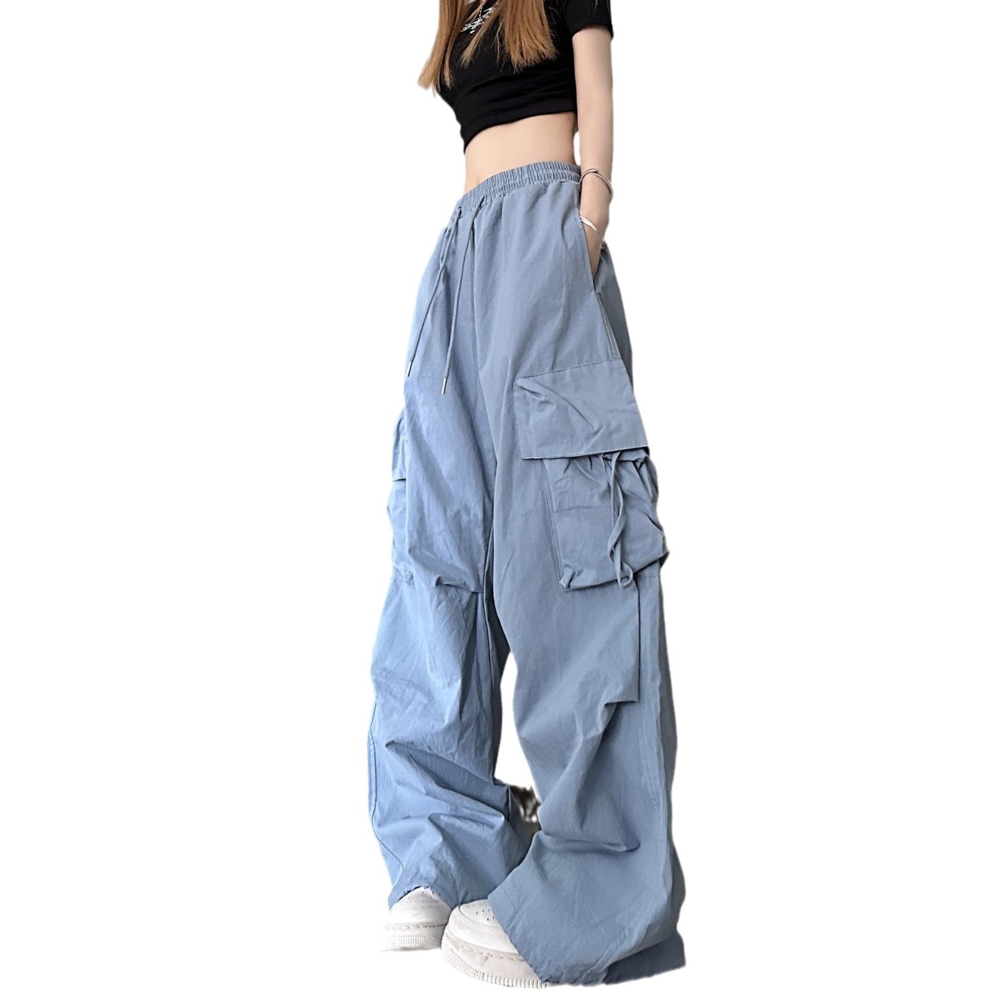 American retro cargo pants women's 2024 summer trousers