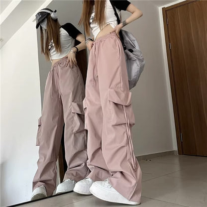 American retro cargo pants women's 2024 summer trousers