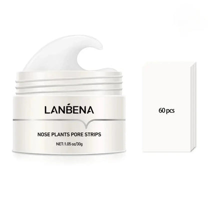 LANBENA White Blackhead Remover Nose Mask Pore Strip Black Mask Peeling Acne Treatment Black Deep Cleansing Skin Care Korea